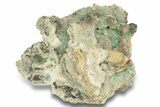 Blue-Green Aurichalcite Crystals with Calcite - Mexico #257328-1